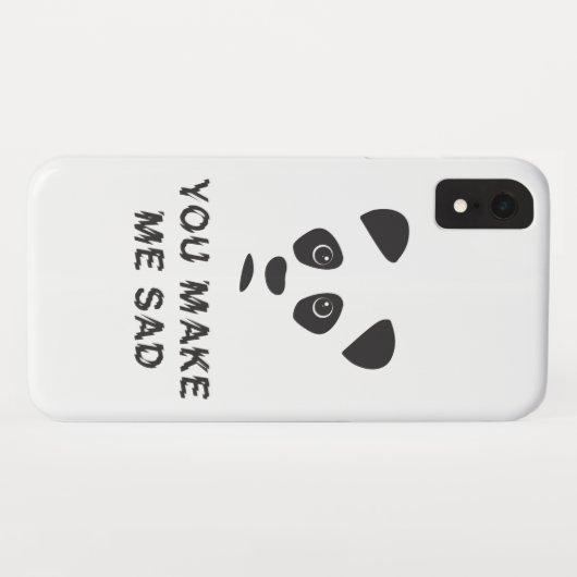 Coques Case-Mate iPhone Vous me rendez triste. Panda triste. (Dos (Horizontal))