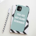 Case-Mate iPhone Case Vous N'Êtes Pas Seul À Vous Souvenir De Inspiratio<br><div class="desc">Vous N'Êtes Pas Seul À Vous Souvenir De Inspiration Mint</div>