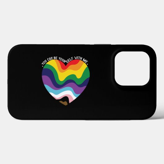 Coques Case-Mate iPhone Vous Pouvez Être Vous-Même Avec Moi, LGBT Transgen (Verso (horizontal))