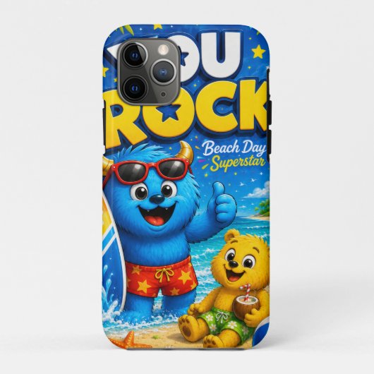 Coques Case-Mate iPhone Vous Rock Tropical Monster Beach Day Collage (Dos)