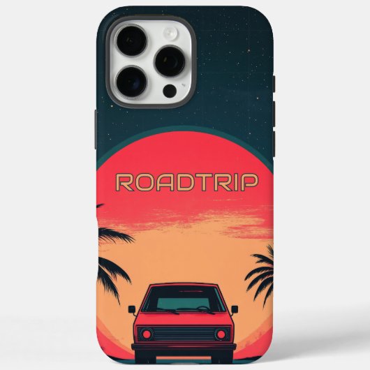 Coques Case-Mate iPhone Voyage Roadtrip Retro Neon Travel (Verso)