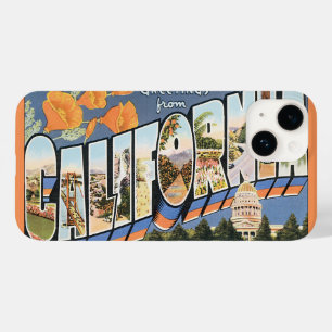 Coques Pour iPhone Voyage Vintage, Salutations de Californie Pavots