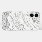 Coques Case-Mate iPhone Vue Croquis céleste (Verso (horizontal))