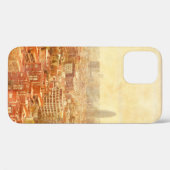 Coques Case-Mate iPhone Vue de Barcelone en grunge et style rétro. barce (Verso (horizontal))