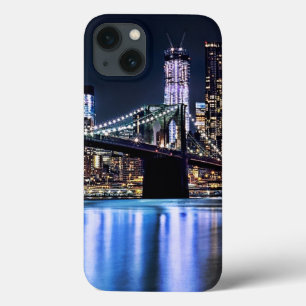 iPhone 13 Coque Vue de la réflexion de pont de Brooklyn de New