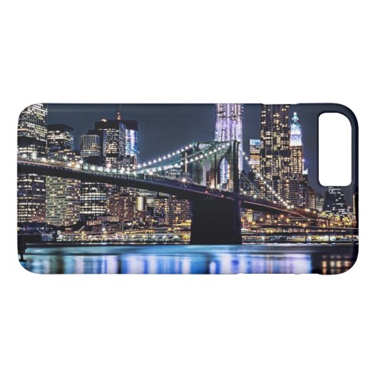 Coques Case-Mate iPhone Vue de la réflexion de pont de Brooklyn de New (Dos (Horizontal))