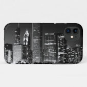 Coques Case-Mate iPhone Vue de nuit du paysage urbain célèbre de Chicago (Dos (Horizontal))
