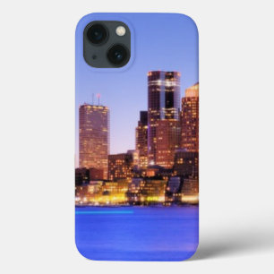 Etui iPhone 13 Vue de secteur financier de Boston du centre