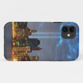 Coques Case-Mate iPhone Vue d'horizon de ville dans la nuit (Dos (Horizontal))