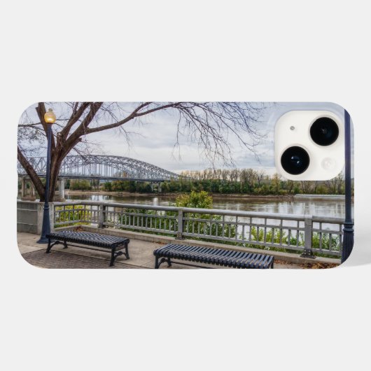 Coques Case-Mate iPhone Vue du fleuve Missouri (Verso (horizontal))