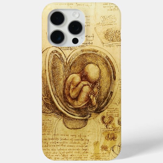 Coques Case-Mate iPhone Vue d'un foetus dans l'utérus, Ob-Gyn Médicale (Verso)