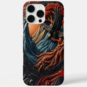Coques iPhone 16 Pro Max Vue en cuir Eagle Nature Scène