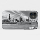 Coques Case-Mate iPhone Vue panoramique de Chicago en hiver (Dos (Horizontal))