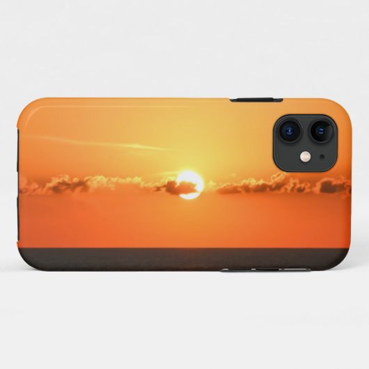 Coques Case-Mate iPhone Vue romantique, Beau coucher de soleil dans l'océa (Dos (Horizontal))