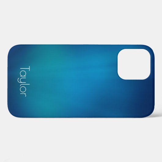 Coques Case-Mate iPhone Vue sous-marine bleu profond Ajouter un nom (Verso (horizontal))