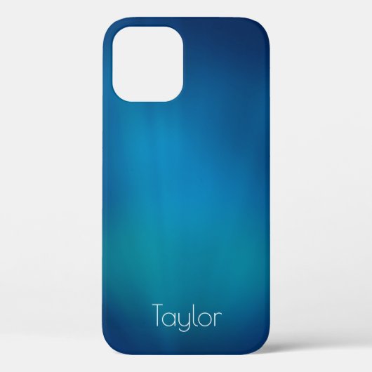 Coques Case-Mate iPhone Vue sous-marine bleu profond Ajouter un nom (Verso)