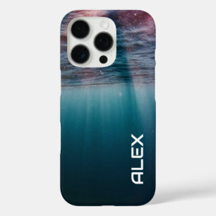 Coques iPhone 16 Pro Vue sous-marine - Texture des profondeurs océaniqu