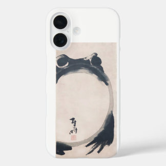 Coques iPhone 16 Wabi Sabi Grumpy Frog by Hoji Japanese Sumi-e Ca