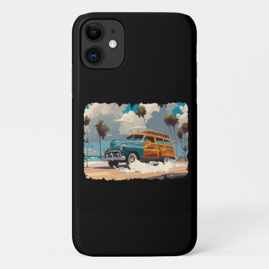 Coques Case-Mate iPhone Wagon classique en bois (Dos)