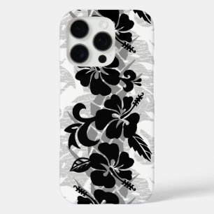 Coques iPhone 16 Pro Waikoloa Hibiscus hawaïen noir floral