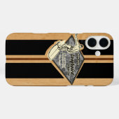 Coques Case-Mate iPhone Waimea Surf Hawaiian Faux Wood Black (Verso (horizontal))