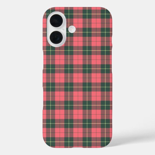 Coques Case-Mate iPhone Wallace Tartan rose et vert plaid (Verso)
