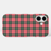 Coques Case-Mate iPhone Wallace Tartan rose et vert plaid (Verso (horizontal))