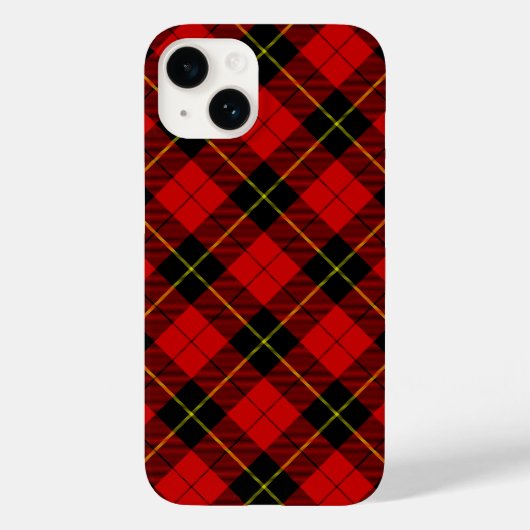 Coques Case-Mate iPhone Wallace tartan rouge noir plaid (Verso)