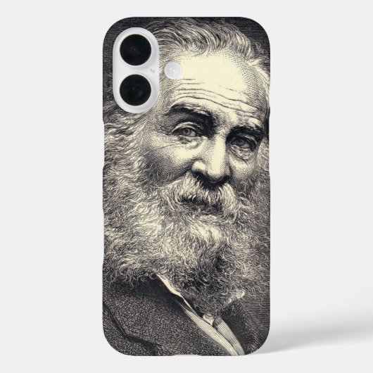 Coques Case-Mate iPhone Walt Whitman 1871 Sepia Illustrated (Verso)