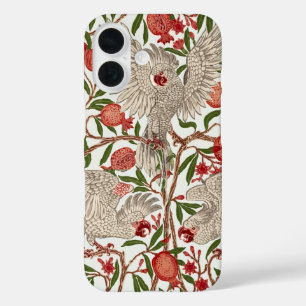 Coques iPhone 16 Walter Crane Cacatoès à tête blanche Grenade rouge