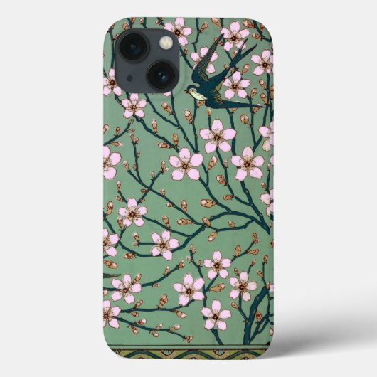 Coques Case-Mate iPhone Walter Crane Hirondelles et amandes (Verso)