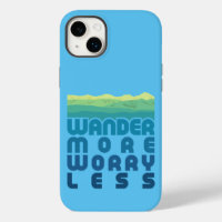 Wander More Worry Less/blue gradient Coque-Mate iP