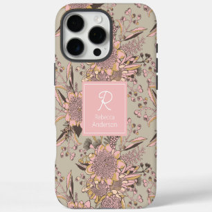 Coques iPhone 16 Pro Max Waratah & Gumnut Eucalyptus Motif - Rose Vintage