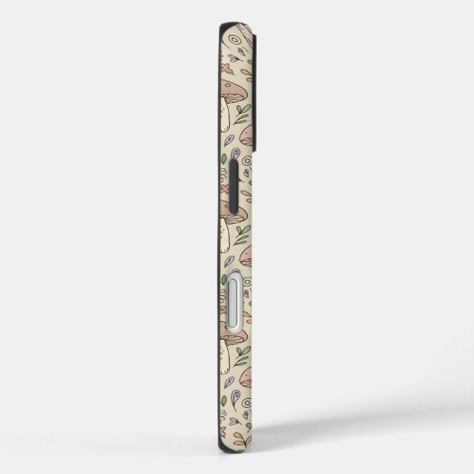 Coques Case-Mate iPhone Warm Beige Fungi Seamless Pattern Neutral Boho (Verso / Droite)