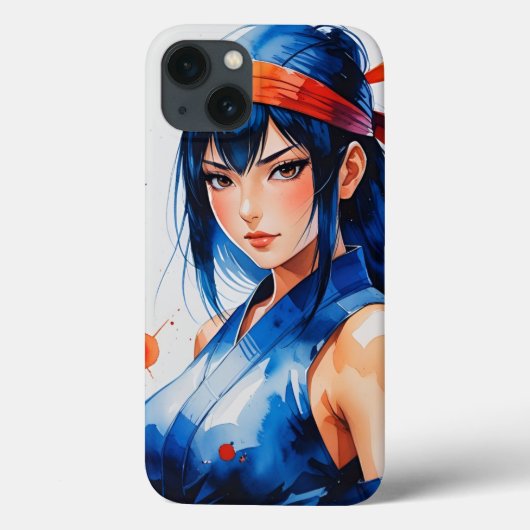 Coques Case-Mate iPhone Warrior in Indigo Flames (Verso)