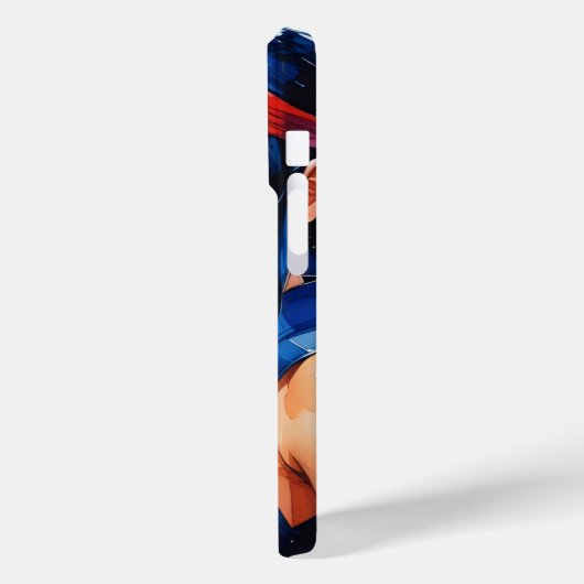 Coques Case-Mate iPhone Warrior in Indigo Flames (Verso / Gauche)