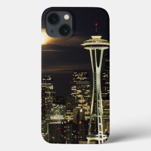 iPhone 13 Coque Washington, Seattle, Skyline la nuit depuis Kerry 