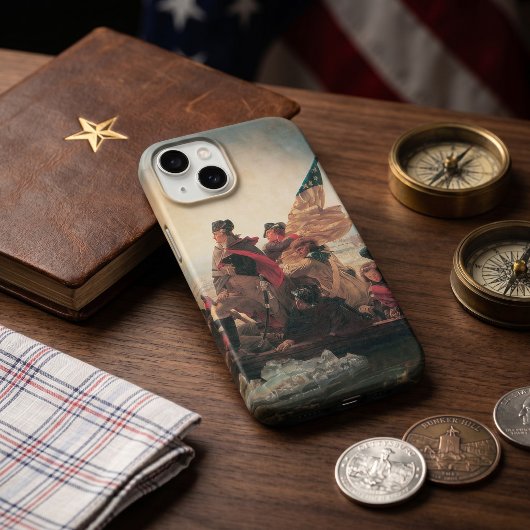 Coques Case-Mate iPhone Washington traversant le Delaware par Emanuel Leut