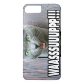 Coques Case-Mate iPhone WASSUP - Mème de chat (Dos)