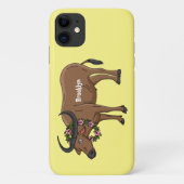 Coques Case-Mate iPhone Water buffalo with flowers (Dos)