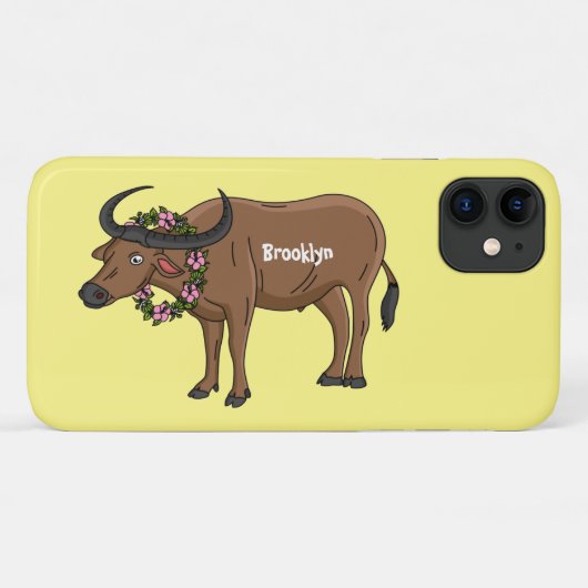 Coques Case-Mate iPhone Water buffalo with flowers (Dos (Horizontal))