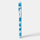 Coques Case-Mate iPhone Water Lily motif, turquoise, bleu et blanc (Verso / Gauche)