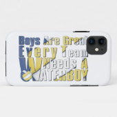 Coques Case-Mate iPhone Waterboy Volleball en bleu et jaune (Dos (Horizontal))
