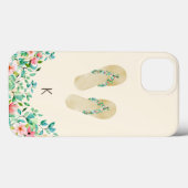 Coques Case-Mate iPhone Watercolor Beach Flip Flops botaniques (Verso (horizontal))