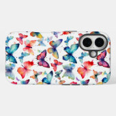 Coques Case-Mate iPhone Watercolor Butterfly Pattern (Verso (horizontal))