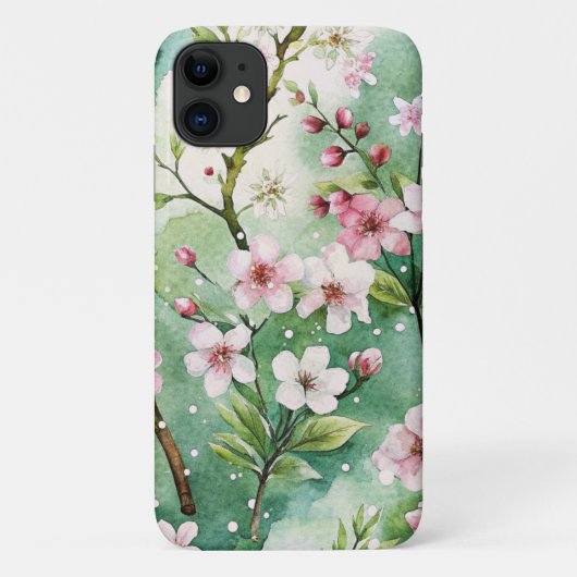 Coques Case-Mate iPhone Watercolor Cherry Blossoms (Dos)