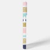 Coques Case-Mate iPhone Watercolor et Faux Glitter Stripes (Verso / Droite)