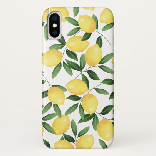 COQUES Case-Mate iPhone WATERCOLOR LEMONS (Dos)