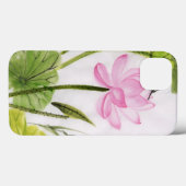 Coques Case-Mate iPhone Watercolor Painting of Lotus Flower 2 (Verso (horizontal))