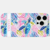 Coques Case-Mate iPhone Watercolor Sea Turtles Monogrammed  (Verso (horizontal))